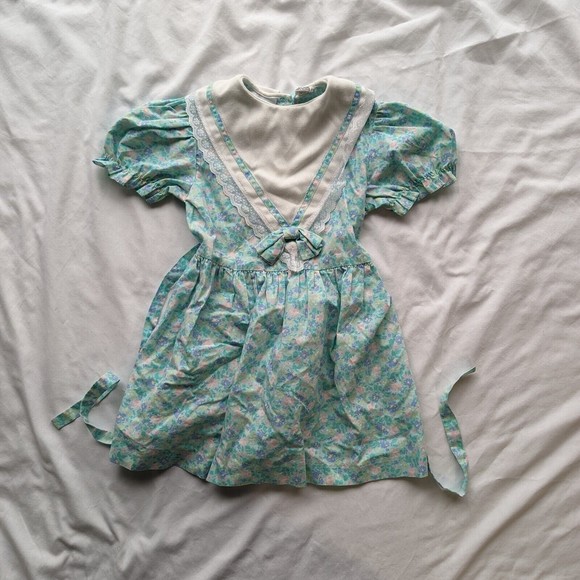 Allison Ann Other - Allison Ann Girls Party Dress Size 6 Floral Puff Sleeve Garden Easter Vintage